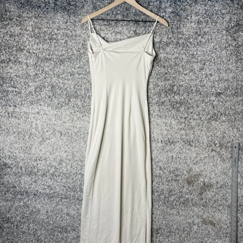 Nymph‎ Dress Womens Small Cream Sleeveless Maxi Cowl Neck Formal Slip Korea 2023 - Picture 11 of 12